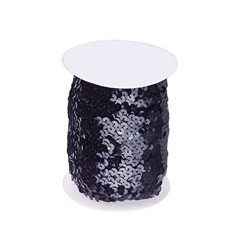 OLYCRAFT 10M Paillettenbesatz Applikation Paillettenband Stretch Paillettenbesatz 3-Reihiger Paillettenbandbesatz Aus Stoff Für Kleiderverzierung Und Stirnband - Schwarz OLYCRAFT 10M Paillettenbesatz Applikation Paillettenband Stretch Paillettenbesatz 3-Reihiger Paillettenbandbesatz Aus Stoff Für Kleiderverzierung Und Stirnband - Schwarz von OLYCRAFT