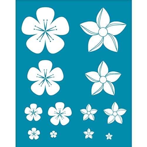 OLYCRAFT 10x12.7 cm Plumeria-Ton-Schablonen, Siebdruck Für Polymer-Ton, Kirschblüten-Siebdruck-Schablonen, Nicht Klebende Netzübertragung Für Polymer-Ton, Ohrringe, Schmuckherstellung OLYCRAFT 10x12.7 cm Plumeria-Ton-Schablonen, Siebdruck Für Polymer-Ton, Kirschblüten-Siebdruck-Schablonen, Nicht Klebende Netzübertragung Für Polymer-Ton, Ohrringe, Schmuckherstellung von OLYCRAFT