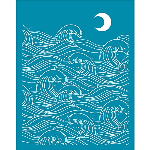 OLYCRAFT 10x12.7 cm Siebdruck Für Polymer Ton Mondwellen Tonschablonen Wiederverwendbare Abstrakte Linien Siebdruck Schablonen Nicht Klebende Netzübertragung Für Ohrringe Schmuckherstellung OLYCRAFT 10x12.7 cm Siebdruck Für Polymer Ton Mondwellen Tonschablonen Wiederverwendbare Abstrakte Linien Siebdruck Schablonen Nicht Klebende Netzübertragung Für Ohrringe Schmuckherstellung von OLYCRAFT