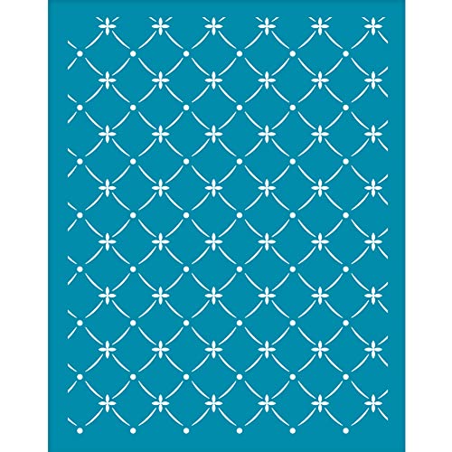 OLYCRAFT 10x12.7 cm Ton Schablonen Blumenmuster Siebdruck Für Polymer Ton Diamant Getuftete Siebdruck Schablonen Netz Transfer Schablonen Pflanzen Thema Netz Schablone Für Schmuckherstellung von OLYCRAFT