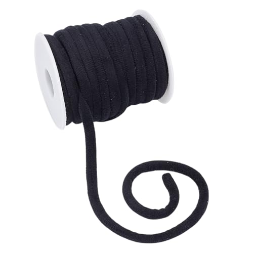 OLYCRAFT 11 Yards 8 mm Weiche Samtkordel Schwarze Samtkordel Samtband Samt Bastelfaden Kordel Mit Spule Für Choker Halskette Schmuckherstellung Nähzubehör von OLYCRAFT