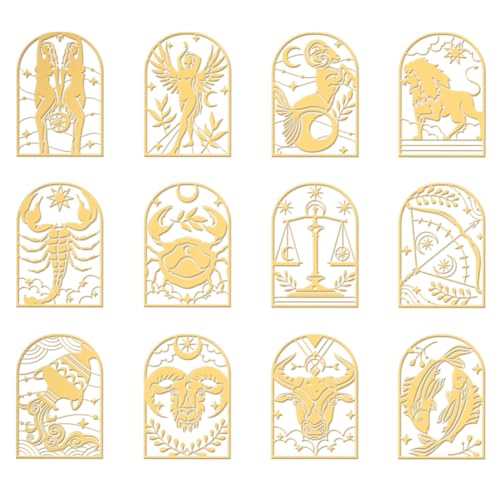 OLYCRAFT 12 Stück 4x4cm 12 Sternbilder Metallaufkleber Verschiedene Bögen Selbstklebende Goldaufkleber Fantasy-Thema Metallgoldaufkleber Für Sammelalben DIY Harz Handwerk Telefon Wasserflasche Dekor OLYCRAFT 12 Stück 4x4cm 12 Sternbilder Metallaufkleber Verschiedene Bögen Selbstklebende Goldaufkleber Fantasy-Thema Metallgoldaufkleber Für Sammelalben DIY Harz Handwerk Telefon Wasserflasche Dekor von OLYCRAFT