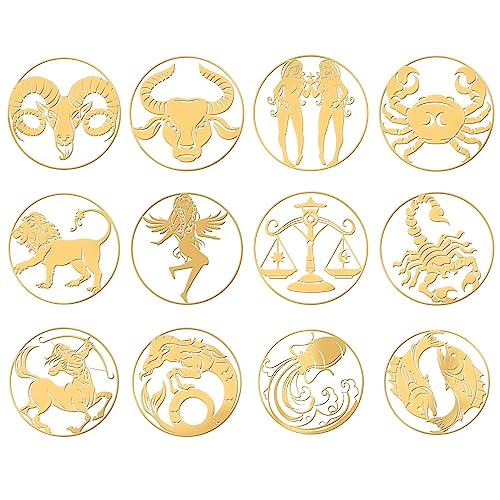 OLYCRAFT 12 Stück Aufkleber Mit Sternbildmuster Selbstklebende Goldene Aufkleber Sternzeichen Metallaufkleber Messingaufkleber Für DIY Sammelalben Kunsthandwerk Telefondekorationen - 12 Stile OLYCRAFT 12 Stück Aufkleber Mit Sternbildmuster Selbstklebende Goldene Aufkleber Sternzeichen Metallaufkleber Messingaufkleber Für DIY Sammelalben Kunsthandwerk Telefondekorationen - 12 Stile von OLYCRAFT