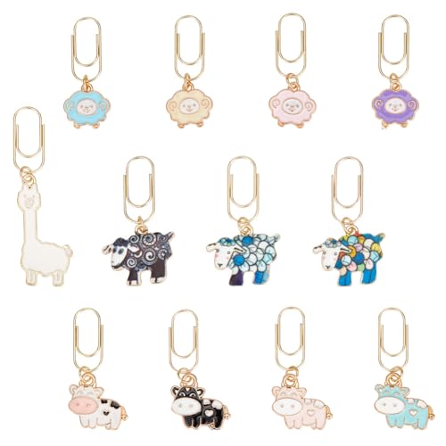 OLYCRAFT 12 Stück Schaf-Kuh-Büroklammern 3.4~5.4 cm Emaille-Anhänger Büroklammer Mit Tiermotiv Büroklammern Zum Sortieren Und Organisieren von Papierdokumenten OLYCRAFT 12 Stück Schaf-Kuh-Büroklammern 3.4~5.4 cm Emaille-Anhänger Büroklammer Mit Tiermotiv Büroklammern Zum Sortieren Und Organisieren von Papierdokumenten von OLYCRAFT