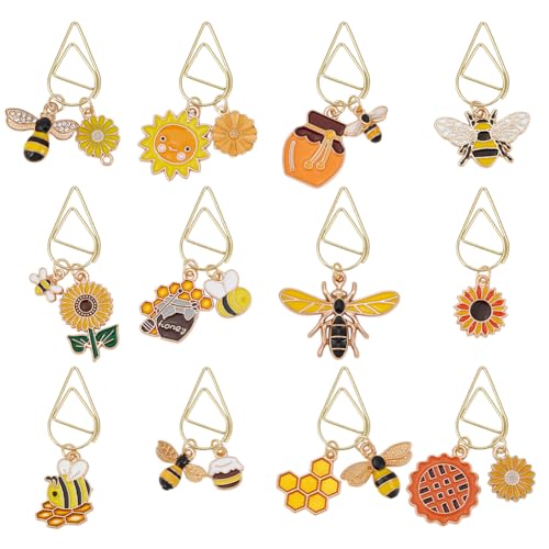 OLYCRAFT 12 Stück Süße Bienen Büroklammern Bienen Lesezeichen Lehrer Geschenk Clip Mit Bienen Emaille Anhängern Tier Lesezeichen Clips Für Lesezeichen Büro Heimbedarf Und Buchliebhaber OLYCRAFT 12 Stück Süße Bienen Büroklammern Bienen Lesezeichen Lehrer Geschenk Clip Mit Bienen Emaille Anhängern Tier Lesezeichen Clips Für Lesezeichen Büro Heimbedarf Und Buchliebhaber von OLYCRAFT