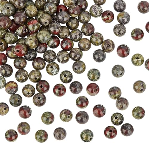OLYCRAFT 122 Stück 6mm Naturstein Perlen Natürliche Drachenblut Jaspis Perlen unde Lose Steinperlen Energiestein Edelsteinperlen Für Armband Halskette Schmuck Handwerk Herstellung OLYCRAFT 122 Stück 6mm Naturstein Perlen Natürliche Drachenblut Jaspis Perlen unde Lose Steinperlen Energiestein Edelsteinperlen Für Armband Halskette Schmuck Handwerk Herstellung von OLYCRAFT
