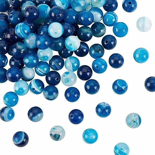 OLYCRAFT 129 Stück 8mm Natürliche Blaue Spitzen Achat Perlen Natürliche Gestreifte Achat Perlen 1mm Loch Gefärbter Runde Perlen Lose Edelstein Perlen Energieperlen Für Die Schmuckherstellung OLYCRAFT 129 Stück 8mm Natürliche Blaue Spitzen Achat Perlen Natürliche Gestreifte Achat Perlen 1mm Loch Gefärbter Runde Perlen Lose Edelstein Perlen Energieperlen Für Die Schmuckherstellung von OLYCRAFT
