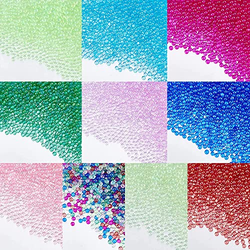 OLYCRAFT 150g 2mm Glasblasen Perlen Bunte UV-Harzblasen Perlen Glasperlen Wassertropfen Blasenperlen Keine Löcher Blasenperlen Für Kunstharzhandwerk Und Nagelkunst – 10 Farben von OLYCRAFT