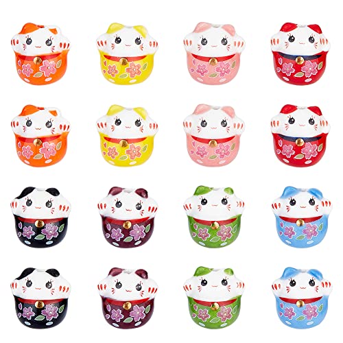 OLYCRAFT 16 Stück 8 Farben Glückskatze Keramikperlen Maneki Neko Zwischenperlen Keramik Lose Perlen Glückskatze Porzellanperlen Für Die Schmuckherstellung Kettenarmband Ohrringe - Loch 2 mm OLYCRAFT 16 Stück 8 Farben Glückskatze Keramikperlen Maneki Neko Zwischenperlen Keramik Lose Perlen Glückskatze Porzellanperlen Für Die Schmuckherstellung Kettenarmband Ohrringe - Loch 2 mm von OLYCRAFT