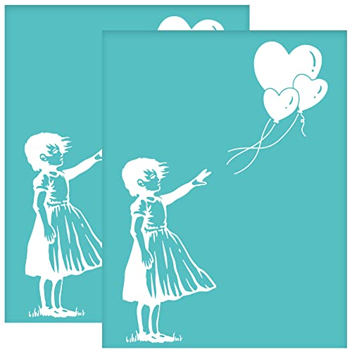 OLYCRAFT 2 Stück 22x28 cm Banksy Selbstklebende Siebdruckschablone Banksy Ballon Mädchen Siebdruckschablone Herzballon Wiederverwendbare Netzschablonen Transfer Für DIY T Shirt Stoffmalerei OLYCRAFT 2 Stück 22x28 cm Banksy Selbstklebende Siebdruckschablone Banksy Ballon Mädchen Siebdruckschablone Herzballon Wiederverwendbare Netzschablonen Transfer Für DIY T Shirt Stoffmalerei von OLYCRAFT