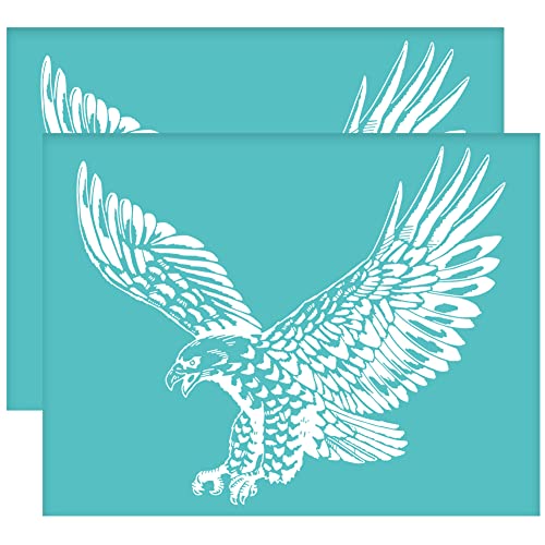OLYCRAFT 2 Stück Selbstklebende Siebdruck Schablone Adler Muster Mesh Transfer Schablone Tiermotiv Siebdruck Schablone Zum Malen Auf Holz DIY T Shirt Stoff - 28x22 cm OLYCRAFT 2 Stück Selbstklebende Siebdruck Schablone Adler Muster Mesh Transfer Schablone Tiermotiv Siebdruck Schablone Zum Malen Auf Holz DIY T Shirt Stoff - 28x22 cm von OLYCRAFT