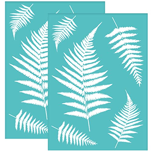 OLYCRAFT 2 Stück Selbstklebende Siebdruck Schablone Blattschablonen Pflanzennetz Transferschablone Wiederverwendbare Siebdruckschablone Zum Malen Auf Holz T Shirt Stoff - 19.5x14cm OLYCRAFT 2 Stück Selbstklebende Siebdruck Schablone Blattschablonen Pflanzennetz Transferschablone Wiederverwendbare Siebdruckschablone Zum Malen Auf Holz T Shirt Stoff - 19.5x14cm von OLYCRAFT