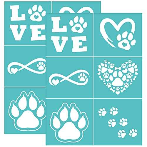 OLYCRAFT 2 Stück Selbstklebende Siebdruck Schablone Pfotenabdruck Siebdruck Schablone Herz Unendlichkeit Pfotenabdruck Wiederverwendbare Mesh Schablonen Transfer Für DIY Stoffmalerei - 14x19.5cm OLYCRAFT 2 Stück Selbstklebende Siebdruck Schablone Pfotenabdruck Siebdruck Schablone Herz Unendlichkeit Pfotenabdruck Wiederverwendbare Mesh Schablonen Transfer Für DIY Stoffmalerei - 14x19.5cm von OLYCRAFT
