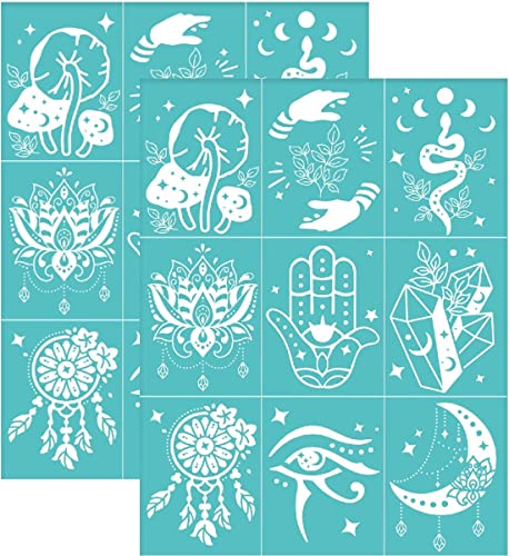 OLYCRAFT 2Pcs Mondphasen Siebdruck Schablone Selbstklebende Siebdruckschablone Weissagung Thema Traumfänger Mesh Transfers Siebdruck zum Malen auf Holz T-Shirt Stofftaschen 28x22 cm OLYCRAFT 2Pcs Mondphasen Siebdruck Schablone Selbstklebende Siebdruckschablone Weissagung Thema Traumfänger Mesh Transfers Siebdruck zum Malen auf Holz T-Shirt Stofftaschen 28x22 cm von OLYCRAFT