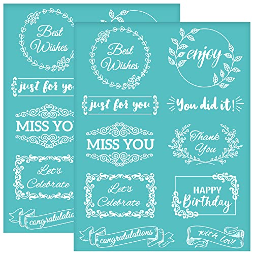 OLYCRAFT 2 Stück Selbstklebende Siebdruck Schablonen Best Wishes Schablone Wiederverwendbare Mesh Schablonen Alles Gute Zum Geburtstag Transfer Für DIY T Shirt Stoff Malerei - 22x28 cm OLYCRAFT 2 Stück Selbstklebende Siebdruck Schablonen Best Wishes Schablone Wiederverwendbare Mesh Schablonen Alles Gute Zum Geburtstag Transfer Für DIY T Shirt Stoff Malerei - 22x28 cm von OLYCRAFT