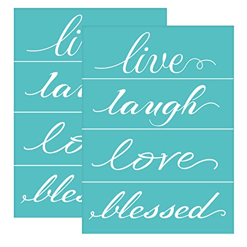 OLYCRAFT 2 Stück Wortmuster Siebdruckschablonen Live/Lachen/Liebe/Gesegnet Selbstklebende Siebdruck Netztransfers Wiederverwendbare Siebdruckschablonen Zum Bedrucken von Holzstofftaschen 14x19.5 cm OLYCRAFT 2 Stück Wortmuster Siebdruckschablonen Live/Lachen/Liebe/Gesegnet Selbstklebende Siebdruck Netztransfers Wiederverwendbare Siebdruckschablonen Zum Bedrucken von Holzstofftaschen 14x19.5 cm von OLYCRAFT