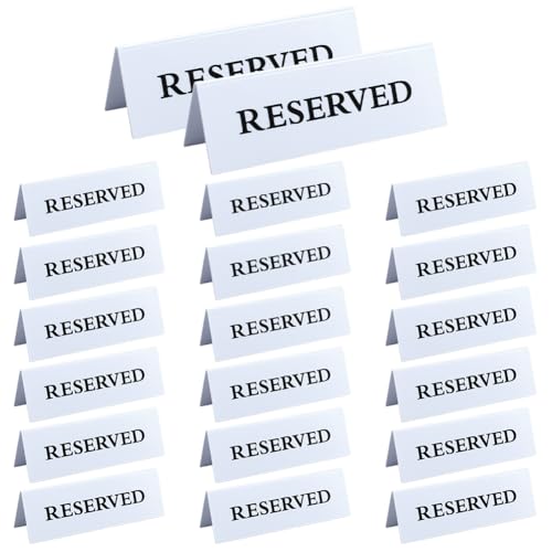 OLYCRAFT 20 Packung Acryl Schild „Tisch Reserviert“ 15x4x4.5cm Reserviert Schild Im Zeltstil Doppelseitige Tischschilder Sitzplatzreservierungsschilder Für Hochzeit Geburtstag Party Restaurant OLYCRAFT 20 Packung Acryl Schild „Tisch Reserviert“ 15x4x4.5cm Reserviert Schild Im Zeltstil Doppelseitige Tischschilder Sitzplatzreservierungsschilder Für Hochzeit Geburtstag Party Restaurant von OLYCRAFT