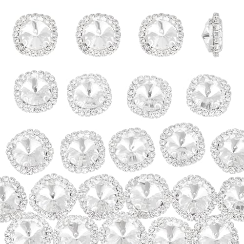OLYCRAFT 20 Stück flache Rückseite Strasssteine Knöpfe Quadratisch Strass Knöpfe zum Aufnähen auf Strasssteine Edelsteine Knopf Zubehör Silber Glaskristalle Knöpfe für DIY Schmuck Nähen Kleidung OLYCRAFT 20 Stück flache Rückseite Strasssteine Knöpfe Quadratisch Strass Knöpfe zum Aufnähen auf Strasssteine Edelsteine Knopf Zubehör Silber Glaskristalle Knöpfe für DIY Schmuck Nähen Kleidung von OLYCRAFT