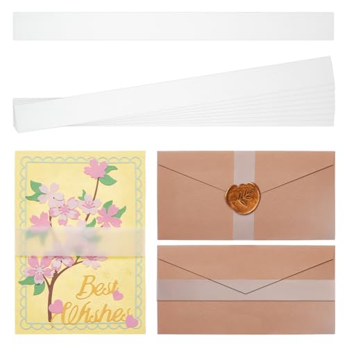 OLYCRAFT 200 transparentes Einladungsband Für 5x7/12.7x17.8cm Breite Einladungen Bauchbänder Aus Pergamentpapier Rechteckige Papierverpackungen Für Hochzeitseinladungs Umschläge Karten– 28x2.5cm OLYCRAFT 200 transparentes Einladungsband Für 5x7/12.7x17.8cm Breite Einladungen Bauchbänder Aus Pergamentpapier Rechteckige Papierverpackungen Für Hochzeitseinladungs Umschläge Karten– 28x2.5cm von OLYCRAFT