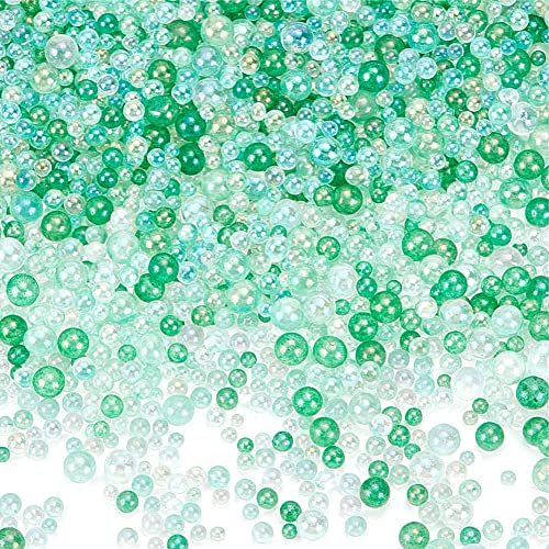 OLYCRAFT 200g Grüne Glasblasenperlen 2~3 mm Nail Art Glasperlen Kein Loch Blasenperlen Grüne Wassertropfen Blasenperlen Winzige Runde Glasperlen Für DIY Handwerk Nail Art Dekoration von OLYCRAFT