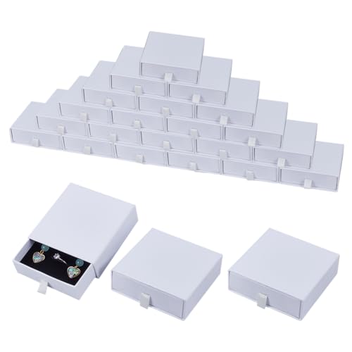 OLYCRAFT 24 Packung Quadratische Geschenkboxen Mit Schublade 9x9x3cm Schmuckschatullen Aus Karton Aufbewahrungsbox Für Schmuck Aus Weißem Papier Mit Schwamminnenseite Geschenkbox Aus Karton OLYCRAFT 24 Packung Quadratische Geschenkboxen Mit Schublade 9x9x3cm Schmuckschatullen Aus Karton Aufbewahrungsbox Für Schmuck Aus Weißem Papier Mit Schwamminnenseite Geschenkbox Aus Karton von OLYCRAFT