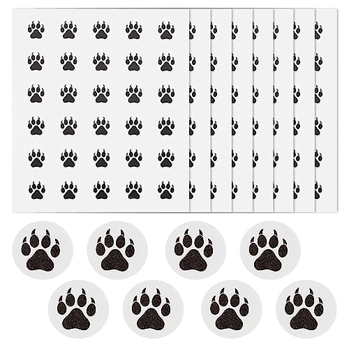 OLYCRAFT 2400 Stück/80 Blatt Pfotenabdruck Aufkleber Mini Hundepfoten Aufkleber 12.5x12.5 mm Kleine Haustier Patrol Aufkleber Selbstklebende Aufkleber Für Zuhause Zimmer Wanddekoration von OLYCRAFT