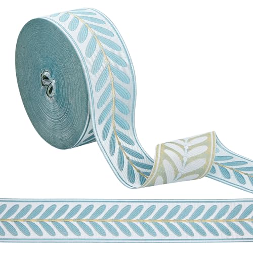 OLYCRAFT 25 m Jacquard Bandbesatz Vintage Blatt Jacquard 6cm Breite Polyesterbänder Hellblaues Blatt Gewebter Stickbesatz Für Näharbeiten Basteln Handgefertigte Taschen Gürtel Kleidungsdekoration OLYCRAFT 25 m Jacquard Bandbesatz Vintage Blatt Jacquard 6cm Breite Polyesterbänder Hellblaues Blatt Gewebter Stickbesatz Für Näharbeiten Basteln Handgefertigte Taschen Gürtel Kleidungsdekoration von OLYCRAFT