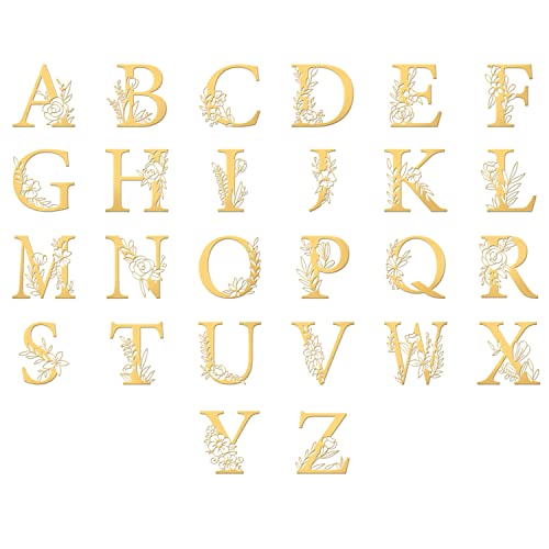 OLYCRAFT 26pcs Selbstklebende Goldene Aufkleber Metallaufkleber Blumenbuchstabe A ~ Z Orgonit Aufkleber Harz liefert Aufkleber für Scrapbooking Telefon & Wasserflasche Dekoration - 4 x 4 cm OLYCRAFT 26pcs Selbstklebende Goldene Aufkleber Metallaufkleber Blumenbuchstabe A ~ Z Orgonit Aufkleber Harz liefert Aufkleber für Scrapbooking Telefon & Wasserflasche Dekoration - 4 x 4 cm von OLYCRAFT