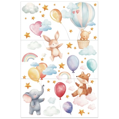 OLYCRAFT 3 Stück/Set Cartoon Tiere Abziehbilder Zum Aufreiben Für Möbel Und Bastelarbeiten 30x15cm Große Möbelaufkleber Mit Kaninchen Und Elefanten Heißluftballon Transferaufkleber Abziehbilder OLYCRAFT 3 Stück/Set Cartoon Tiere Abziehbilder Zum Aufreiben Für Möbel Und Bastelarbeiten 30x15cm Große Möbelaufkleber Mit Kaninchen Und Elefanten Heißluftballon Transferaufkleber Abziehbilder von OLYCRAFT