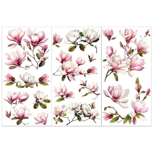 OLYCRAFT 3 Stück/Set Magnolien Abziehbilder Zum Aufreiben Für Möbel Und Kunsthandwerk 15x30cm Transferaufkleber Mit Blumendekor Vintage Blumen Abziehbilder Zum Aufreiben OLYCRAFT 3 Stück/Set Magnolien Abziehbilder Zum Aufreiben Für Möbel Und Kunsthandwerk 15x30cm Transferaufkleber Mit Blumendekor Vintage Blumen Abziehbilder Zum Aufreiben von OLYCRAFT