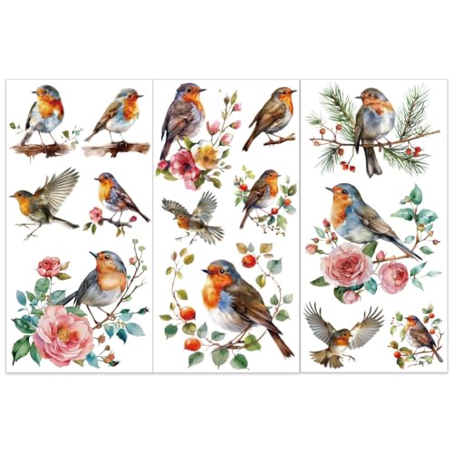 OLYCRAFT 3 Stück/Set Vogel Abziehbilder Zum Aufreiben Für Möbel Und Kunsthandwerk 15x30cm Rotkehlchen Dekor Transferaufkleber Tier Abziehbilder Zum Aufreiben OLYCRAFT 3 Stück/Set Vogel Abziehbilder Zum Aufreiben Für Möbel Und Kunsthandwerk 15x30cm Rotkehlchen Dekor Transferaufkleber Tier Abziehbilder Zum Aufreiben von OLYCRAFT