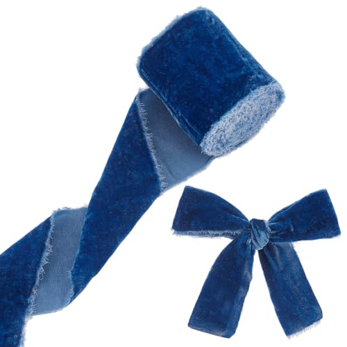 OLYCRAFT 2.7m Blaues Seidensamtband Seidensamtband Mit Rohen Kanten 75mm Breit Handgefertigtes Fransenband 1mm Dick Ausgefranstes Samtband Weihnachtsgeschenkband Für Hochzeitseinladungen Blumenstrauß OLYCRAFT 2.7m Blaues Seidensamtband Seidensamtband Mit Rohen Kanten 75mm Breit Handgefertigtes Fransenband 1mm Dick Ausgefranstes Samtband Weihnachtsgeschenkband Für Hochzeitseinladungen Blumenstrauß von OLYCRAFT