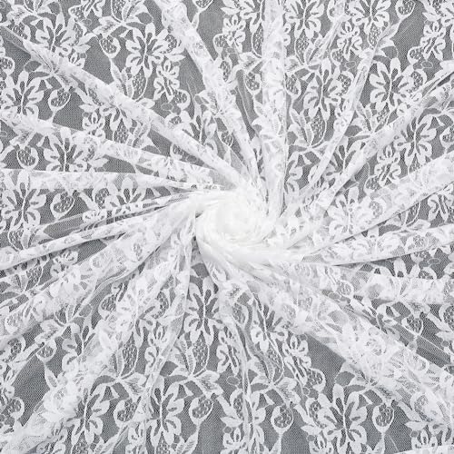 OLYCRAFT 3 m Weißer Spitzenstoff Stickerei 1.5 m Breiter Spitzenstoff Mit Blumenmuster Spitzentischdecke Spitzentischläufer Brautschleier Spitzenstoff Für Hochzeitskleid Kleidungszubehör OLYCRAFT 3 m Weißer Spitzenstoff Stickerei 1.5 m Breiter Spitzenstoff Mit Blumenmuster Spitzentischdecke Spitzentischläufer Brautschleier Spitzenstoff Für Hochzeitskleid Kleidungszubehör von OLYCRAFT