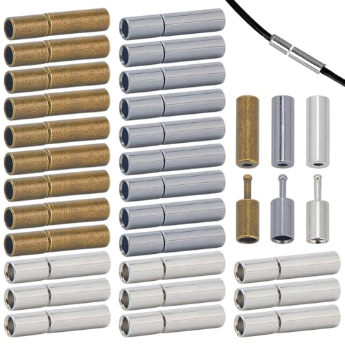 OLYCRAFT 30 Set Lederkordel Endverschluss 2mm Loch Säulen Bajonettverschlüsse Messing Schmuckverschlüsse Lederkordel Verschluss Beschläge Für DIY Armbänder Halsketten (Schwarz Silber Und Bronze) OLYCRAFT 30 Set Lederkordel Endverschluss 2mm Loch Säulen Bajonettverschlüsse Messing Schmuckverschlüsse Lederkordel Verschluss Beschläge Für DIY Armbänder Halsketten (Schwarz Silber Und Bronze) von OLYCRAFT