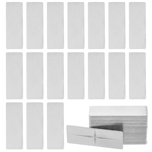 OLYCRAFT 30 Stück Rechteckige Stanzrohlinge 4.9x1.7cm Edelstahl Metall Visitenkarte 304 gravierbare Blanko Anhänger Lasergravur Edelstahlkarten Für Lasergravur Metallstempel 1mm Dick von OLYCRAFT