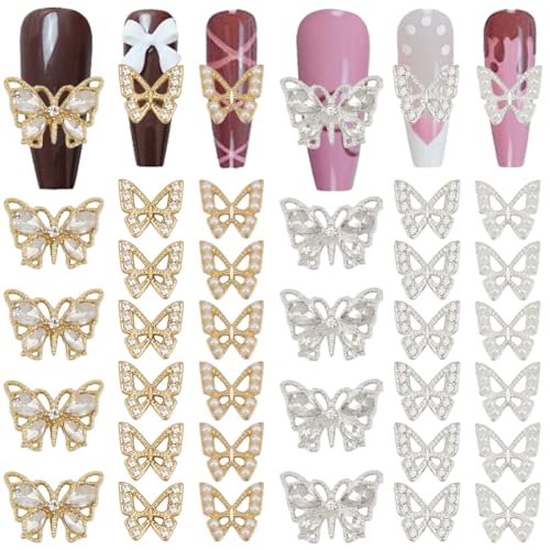 OLYCRAFT 32 Stück 6 Stile Schmetterlings Nagelkunst Anhänger Schmetterlinge Mit Strasssteinen Perlen 3D Nagelkunst Nieten 3D Schmetterlingsmotiv Nagel Strasssteine Zubehör Für Maniküre Dekorationen OLYCRAFT 32 Stück 6 Stile Schmetterlings Nagelkunst Anhänger Schmetterlinge Mit Strasssteinen Perlen 3D Nagelkunst Nieten 3D Schmetterlingsmotiv Nagel Strasssteine Zubehör Für Maniküre Dekorationen von OLYCRAFT