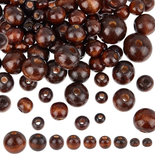 OLYCRAFT 350 Stück 9 Größen Dunkelbraune Holzperlen 6-24 mm Braune Runde Holzperlen Naturholz Runde Perlen Mit Großem Loch Lose Holz-Abstandskugelperlen Mit 2-6 mm Loch Für Die Schmuckherstellung OLYCRAFT 350 Stück 9 Größen Dunkelbraune Holzperlen 6-24 mm Braune Runde Holzperlen Naturholz Runde Perlen Mit Großem Loch Lose Holz-Abstandskugelperlen Mit 2-6 mm Loch Für Die Schmuckherstellung von OLYCRAFT