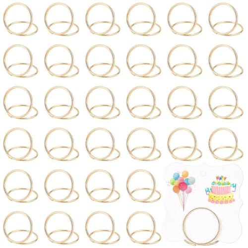 OLYCRAFT 36 Stück Mini-Tischkartenhalter Goldener Runder Draht Fotohalter Kleine Größe Tischnummernhalter Bilderständer Clips Menü-Memo-Clips Für Hochzeiten, Jahrestag, Party, Restaurants von OLYCRAFT