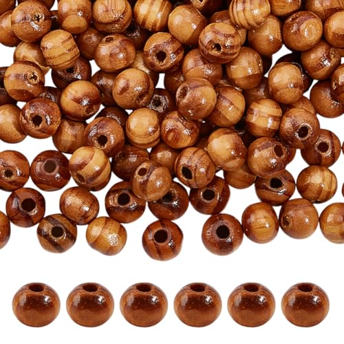 OLYCRAFT 360 Stück 8 mm Naturholzperlen mit 2,5 mm Loch, lose Holzperlen, runde Holzperlen, kleine Burlywood, lose Abstandshalter für Armband, Halskette, Schmuckherstellung, Makramee, DIY OLYCRAFT 360 Stück 8 mm Naturholzperlen mit 2,5 mm Loch, lose Holzperlen, runde Holzperlen, kleine Burlywood, lose Abstandshalter für Armband, Halskette, Schmuckherstellung, Makramee, DIY von OLYCRAFT