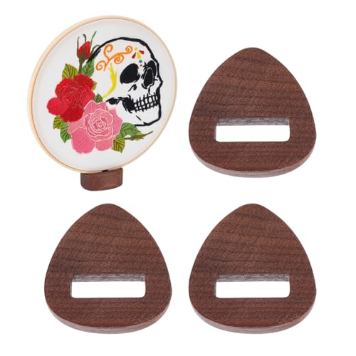 OLYCRAFT 4 Stück Stickrahmen Ständer Aus Holz 1.9cm Dick Stickrahmen Aus Holzsockel Dreieckig Stickrahmen Staffeleien Aus Holz Stickerei Kreuzstich Stand Zur Anzeige für 10-22 mm Stickrahmen von OLYCRAFT