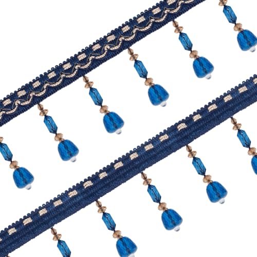 OLYCRAFT 4 m Blaue Geflochtene Hängende Perlen Anhänger Quastenbesatz 73 mm Breit Dekorative Perlenfransenbesatz Perlenquastenbesatz Für Heimwerker Basteln Nähen Vorhangdekoration OLYCRAFT 4 m Blaue Geflochtene Hängende Perlen Anhänger Quastenbesatz 73 mm Breit Dekorative Perlenfransenbesatz Perlenquastenbesatz Für Heimwerker Basteln Nähen Vorhangdekoration von OLYCRAFT