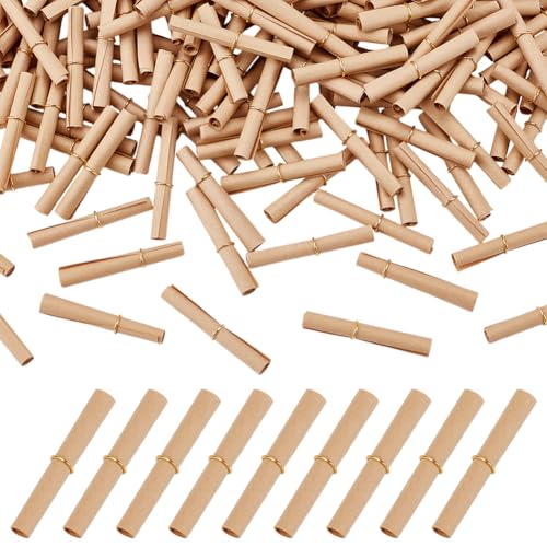 OLYCRAFT 400 Stück Mini Papierrollen Zum Schreiben Mini Beschreibbare Papierrollen 60x50mm Vintage Nachrichtenrollen Beschreibbare Valentinstags Nachrichtenpapierrolle Für Wunschflaschen von OLYCRAFT