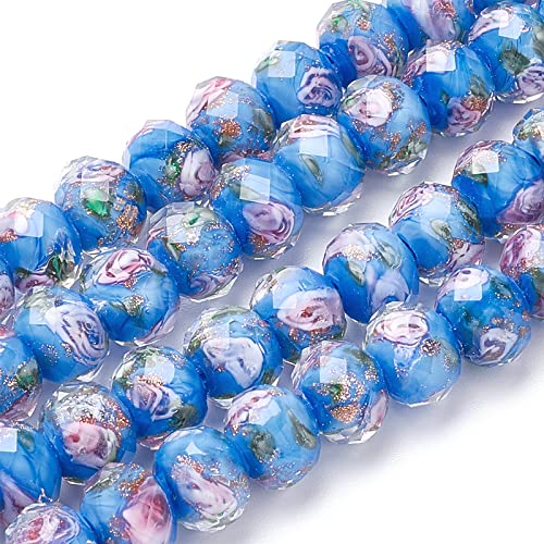 OLYCRAFT 45pcs 8~12mm Gold Sand Lampwork Perlen Blumen Lampwork Perlen Glas Handgemachte Runde Lose Perlen Für Rosenkranz Machen Schmuck Handwerk Machen Mit 1,6~2mm Loch - Kornblumenblau OLYCRAFT 45pcs 8~12mm Gold Sand Lampwork Perlen Blumen Lampwork Perlen Glas Handgemachte Runde Lose Perlen Für Rosenkranz Machen Schmuck Handwerk Machen Mit 1,6~2mm Loch - Kornblumenblau von OLYCRAFT