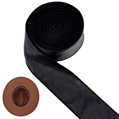 OLYCRAFT 5 m Schweißfutter Für Hüte Mit Vertiefung 38mm Schweißband Für Cowboyhüte Schwarzes Hutfutterband Atmungsaktive Schweißfutterpolster Für Baseball Und Tennishüte Näh Und Bastelzubehör von OLYCRAFT