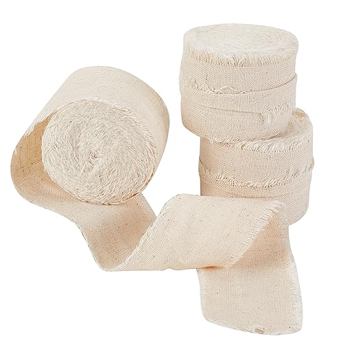 OLYCRAFT 5.5 Yards/5m 3 Rollen Baumwoll Leinenband Mit Spule Handgefertigte Ausgefranste Bänder Aus Baumwolle Rustikales Band Mit Ausgefransten Kanten Für Geschenkverpackungen Hochzeit Brautsträuße OLYCRAFT 5.5 Yards/5m 3 Rollen Baumwoll Leinenband Mit Spule Handgefertigte Ausgefranste Bänder Aus Baumwolle Rustikales Band Mit Ausgefransten Kanten Für Geschenkverpackungen Hochzeit Brautsträuße von OLYCRAFT