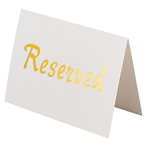 OLYCRAFT 50 Blatt Gold Reservierte Tischschilder Reservierte Papierschilder Reservierte Schilder Zeltplatzkarten Für Tisch Im Restaurant Hochzeitsempfang Business Office - 76x101x0.6 mm von OLYCRAFT