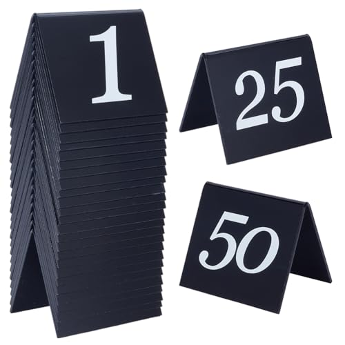 OLYCRAFT 50 Stück Acryl Tischnummernschilder Im Zeltstil 1 50 doppelseitige Schwarze Tischnummernschilder Acryl Zelt Tischnummernständer Schilder 5.3x6.3x4.9cm Für Hochzeitsfeiern Bankette Empfänge OLYCRAFT 50 Stück Acryl Tischnummernschilder Im Zeltstil 1 50 doppelseitige Schwarze Tischnummernschilder Acryl Zelt Tischnummernständer Schilder 5.3x6.3x4.9cm Für Hochzeitsfeiern Bankette Empfänge von OLYCRAFT