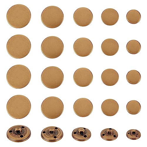 OLYCRAFT 50 Stück Metall Blazer Button Set Messing Vintage Shank Buttons 15mm 18mm 20mm 23mm 25mm Für Blazer, Anzüge, Mantel, Uniform Und Jacke - Antike Bronze OLYCRAFT 50 Stück Metall Blazer Button Set Messing Vintage Shank Buttons 15mm 18mm 20mm 23mm 25mm Für Blazer, Anzüge, Mantel, Uniform Und Jacke - Antike Bronze von OLYCRAFT