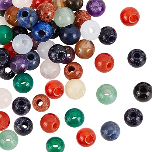 OLYCRAFT 50 Stück Natursteinperlen Mit Großen Löchern Zufällig Rund Lose Edelsteine 2mm Lochperlen Verschiedene Große Lochsteine Edelsteinperlen Für DIY Halsketten Armband Schmuckherstellung OLYCRAFT 50 Stück Natursteinperlen Mit Großen Löchern Zufällig Rund Lose Edelsteine 2mm Lochperlen Verschiedene Große Lochsteine Edelsteinperlen Für DIY Halsketten Armband Schmuckherstellung von OLYCRAFT