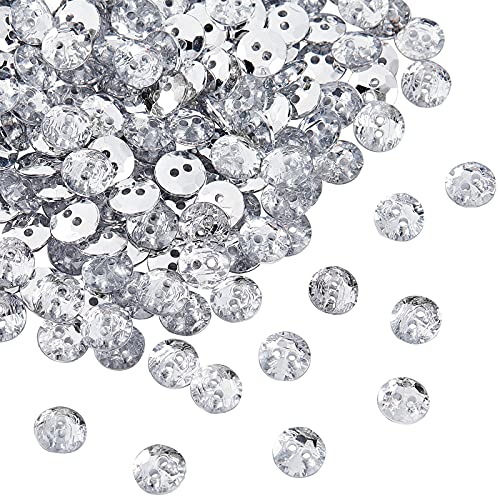 OLYCRAFT 500pcs Kristall Strass Knöpfe Facettierte Knöpfe 2-Loch-Nähknöpfe 10mm Acrylkristallknöpfe Knöpfe Strass Acryl Für Tücher Schmuckherstellung Und Heimwerken von OLYCRAFT